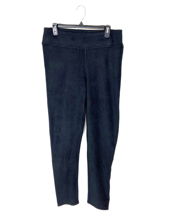Black Fleece Leggings - Large