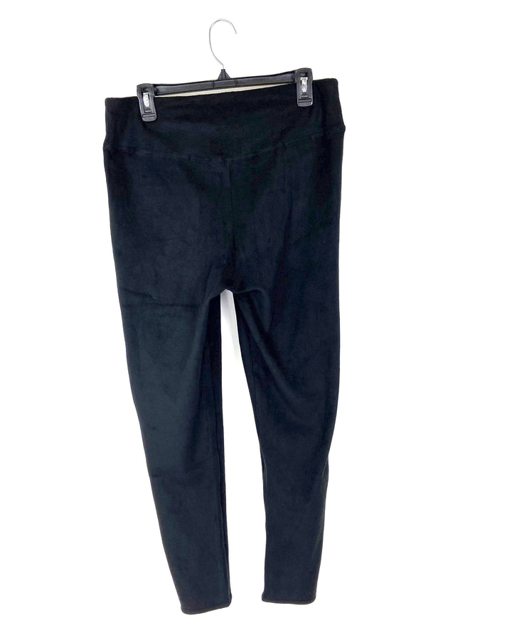 Black Fleece Leggings - Large