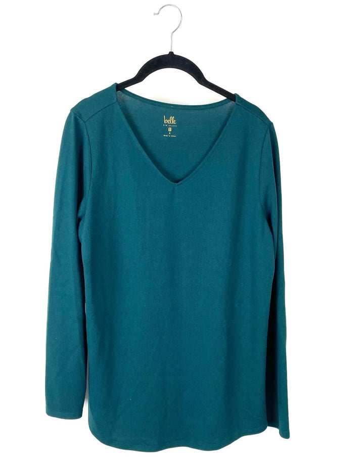 Emerald Green Long Sleeve Top - Small/Medium