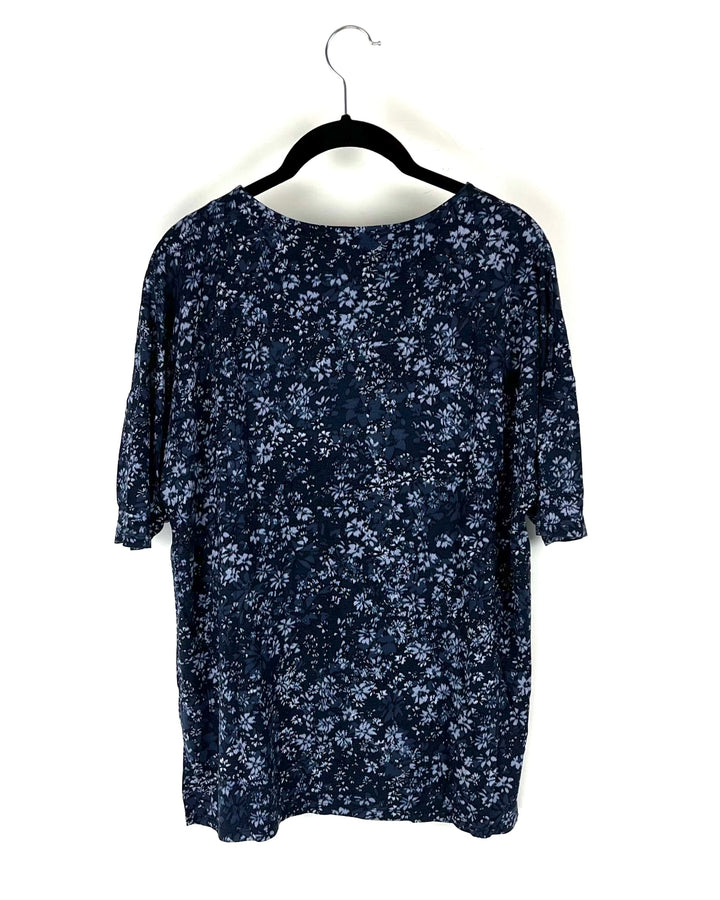 Blue Floral Pajama Set - Size 4/6