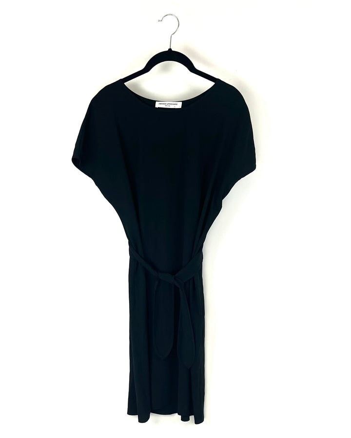 Black Tie Waist Dress - Small