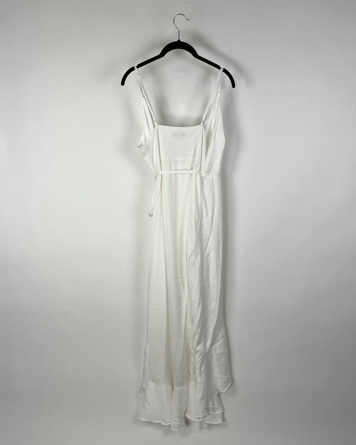 White Midi Wrap Dress - Size 4