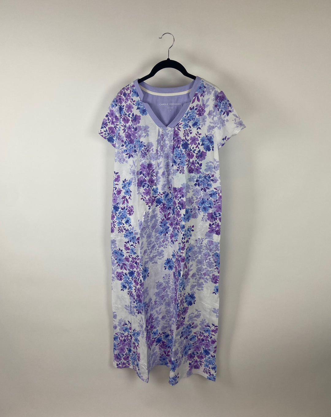 Purple Floral Nightgown - Small