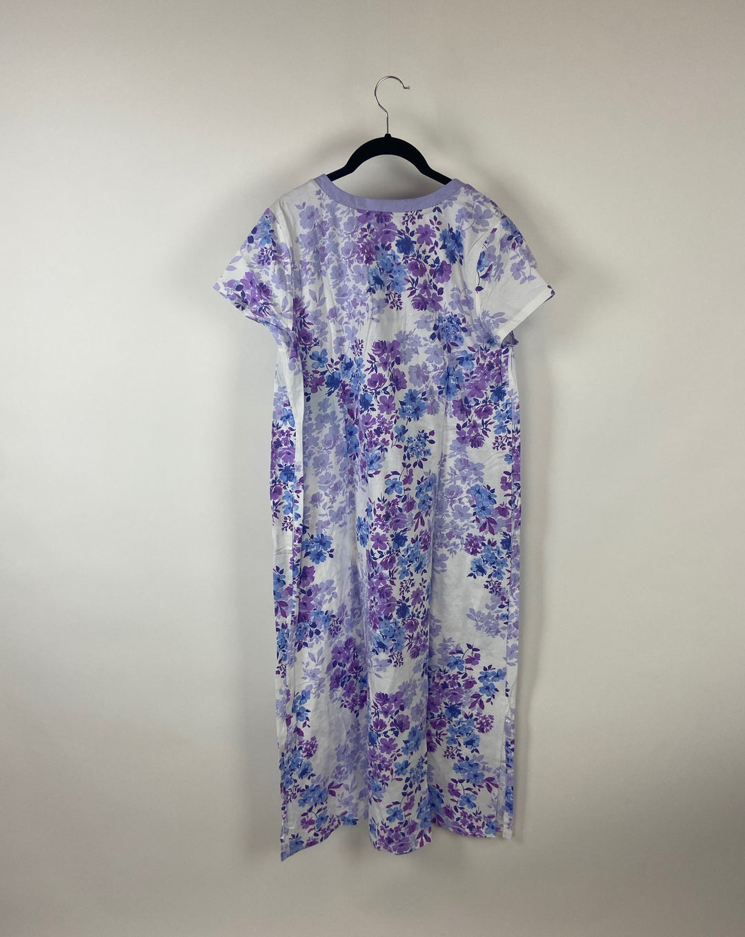 Purple Floral Nightgown - Small