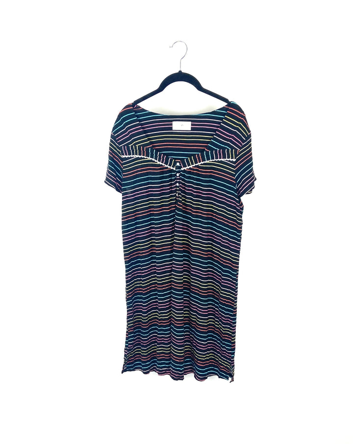 Rainbow Striped Nightgown - Medium