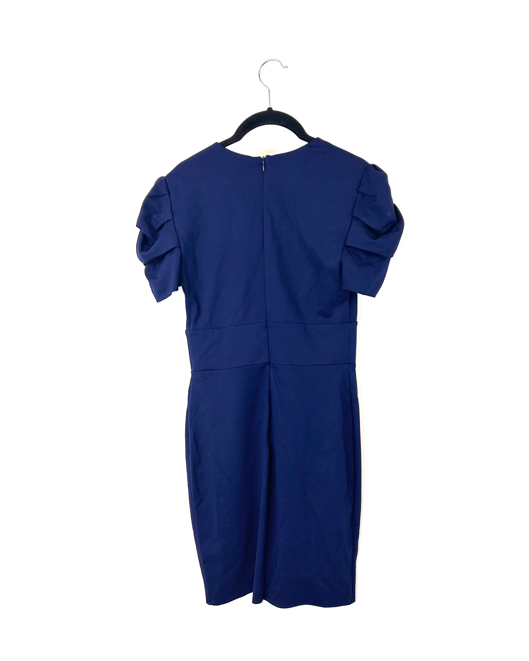 Navy Blue V Neck Dress - Small