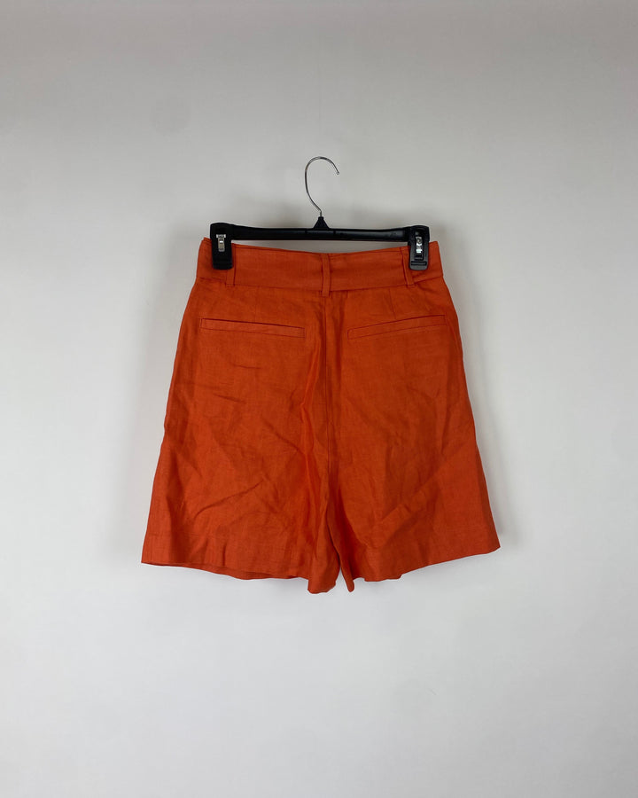 Orange Bow Tied Shorts - Size 2