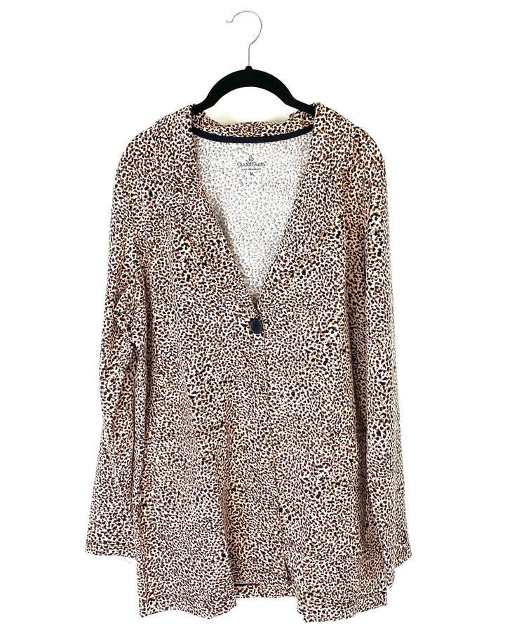 Leopard Print Cardigan - Size 10/12