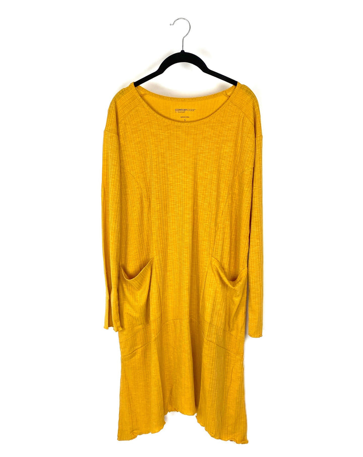 Yellow Ribbed Dress - Size 6/8 and 10/12