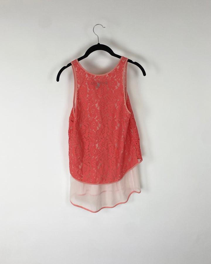 Coral Lace Top - Size 4