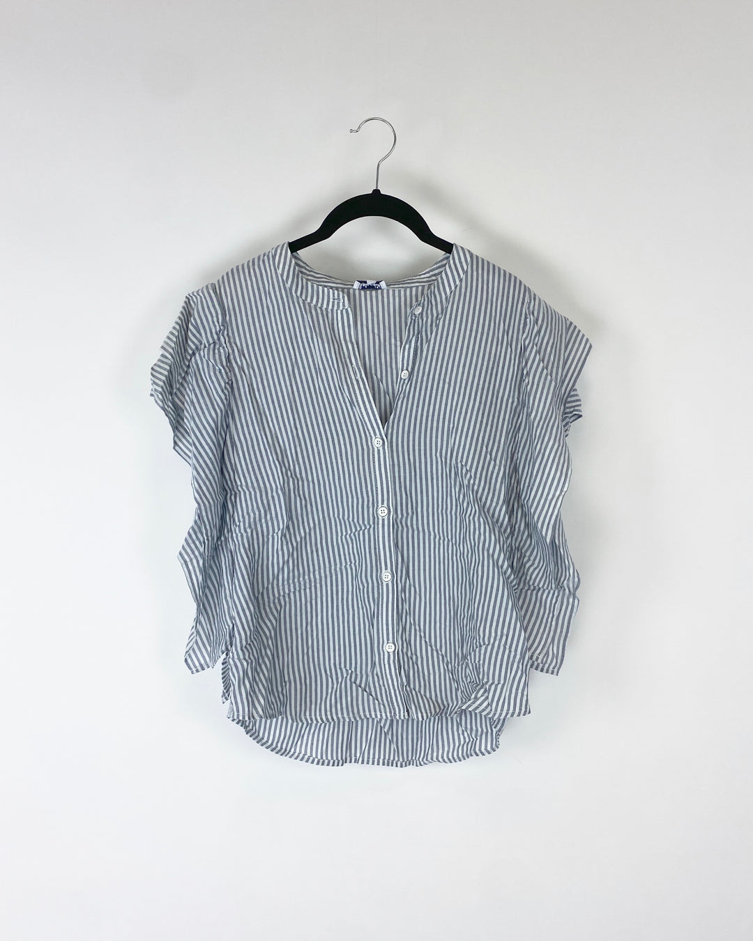 Blue/White Button Up - Small