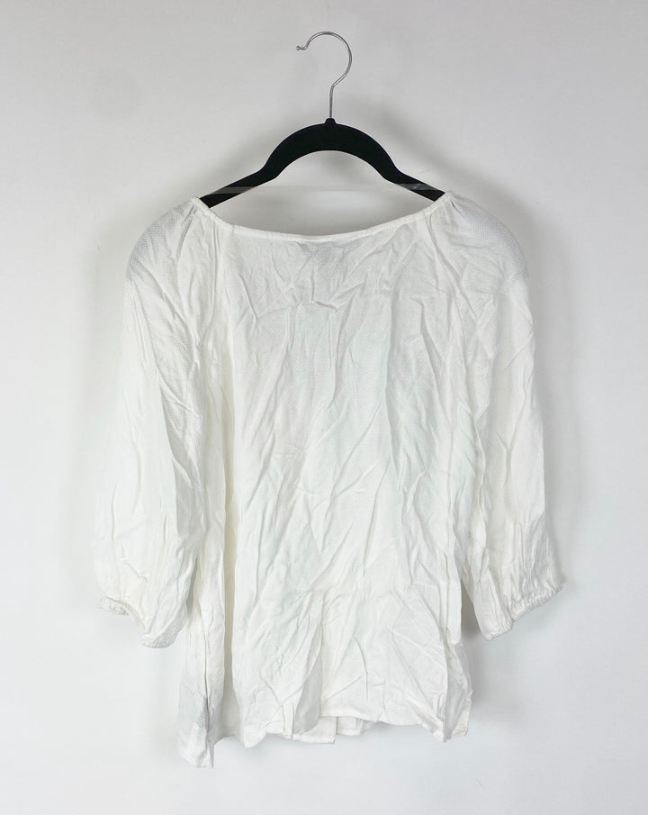 White Button up Top - Extra Small