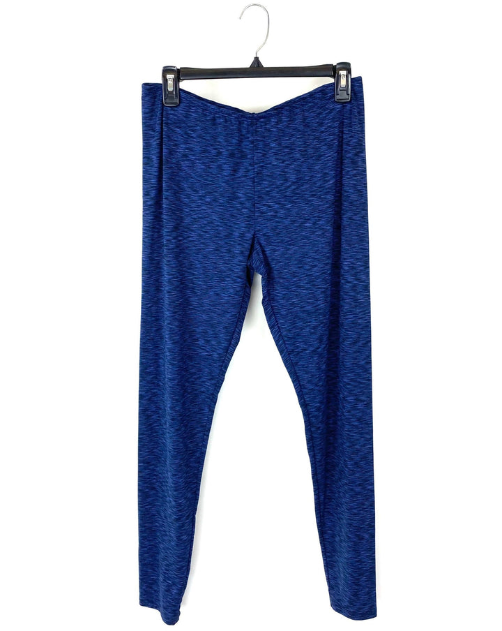 Black and Blue Heather Leggings - Size 10/12