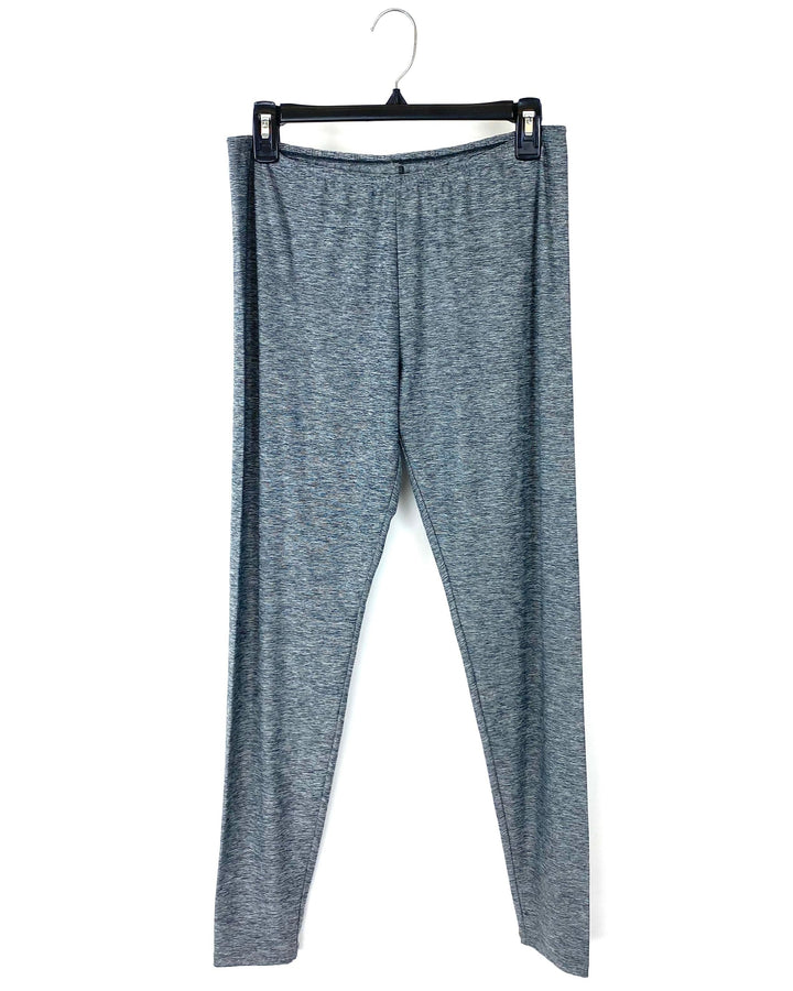 Black and Light Grey Heather Leggings - Size 10/12