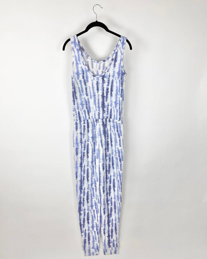 Blue Tie Dye Jumpsuit - XS