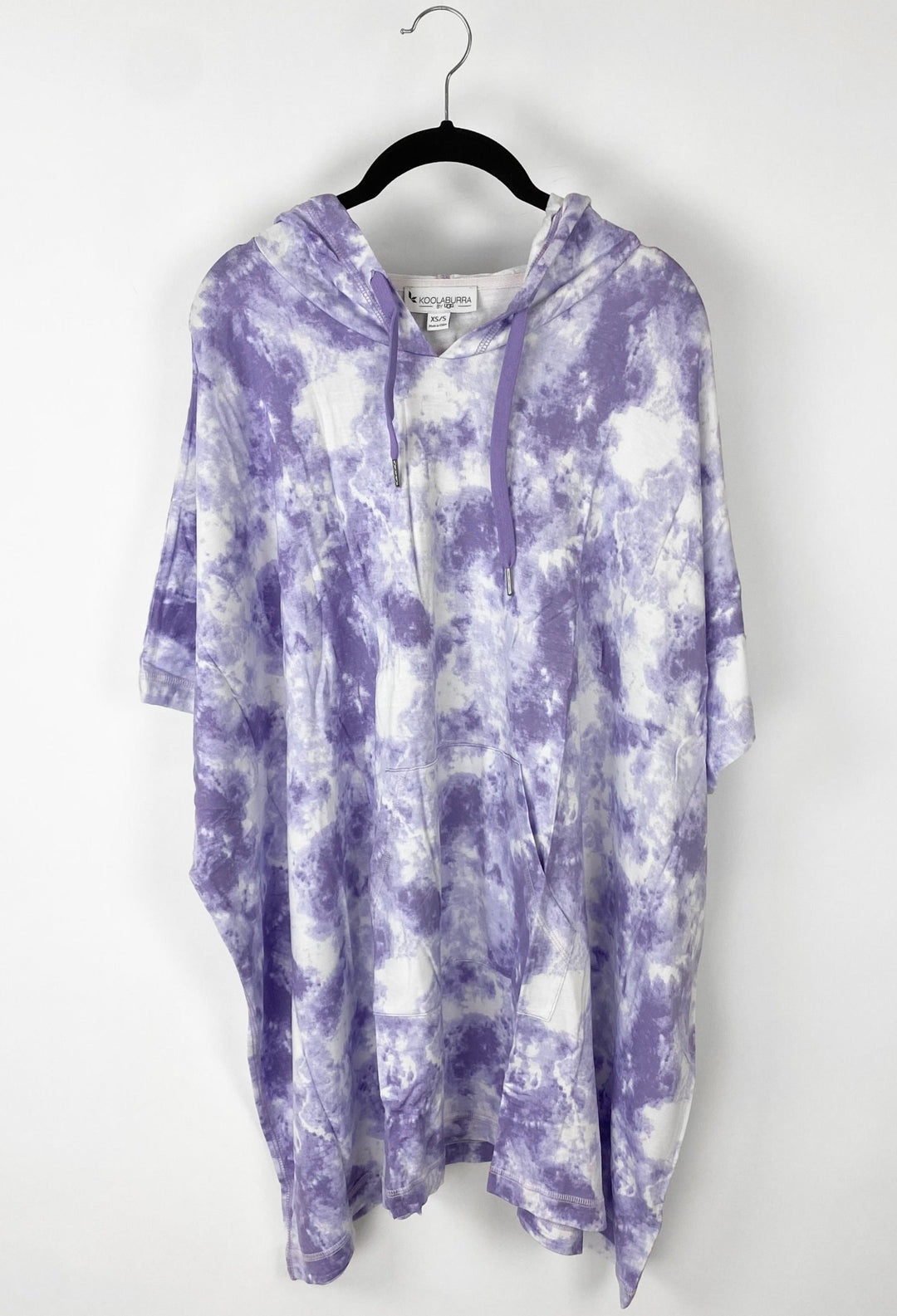 Purple Tie Dye Short Sleeve Sweatshirt - XS/S