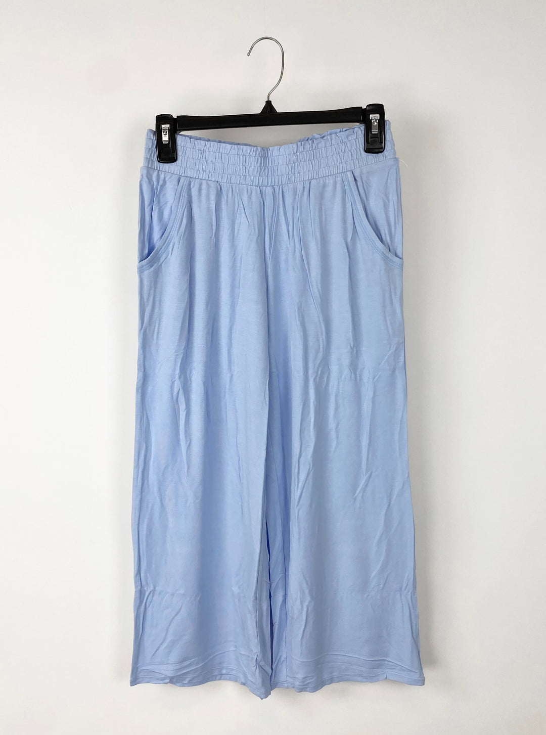 Baby Blue Cropped Pj Bottoms - XS