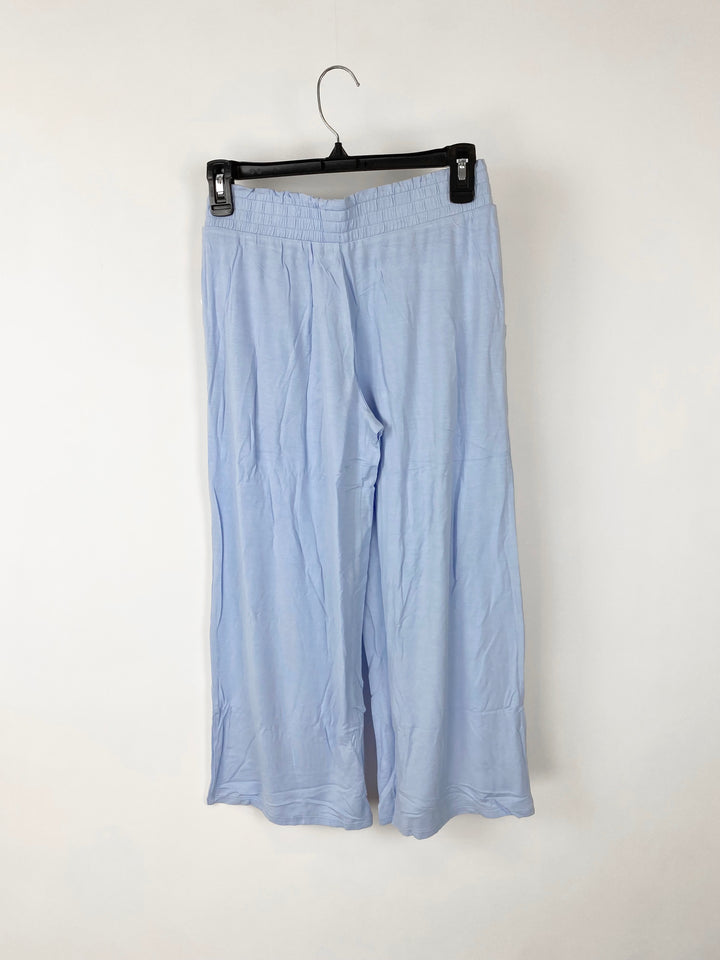 Baby Blue Cropped Pj Bottoms - XS