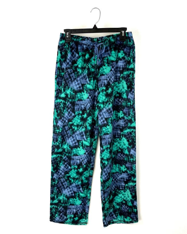 Green And Blue Soft Pajama Pants - Small/Medium, Medium/Large