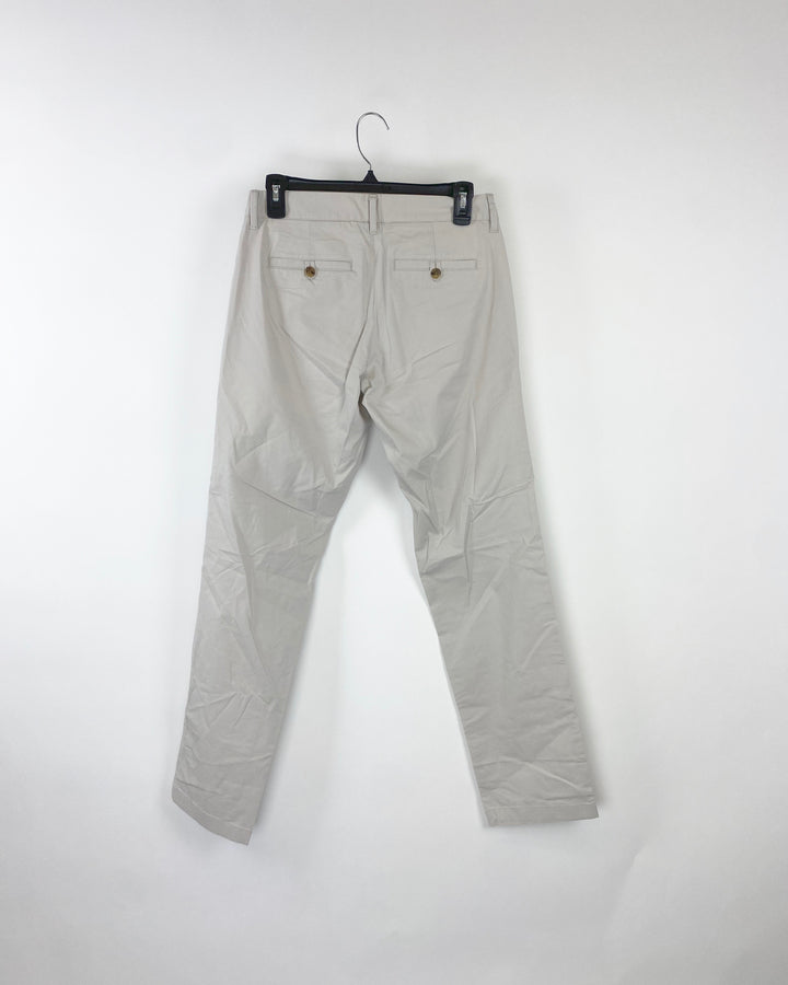 MENS Straight Fit Off White Pants - Sizes 28/32
