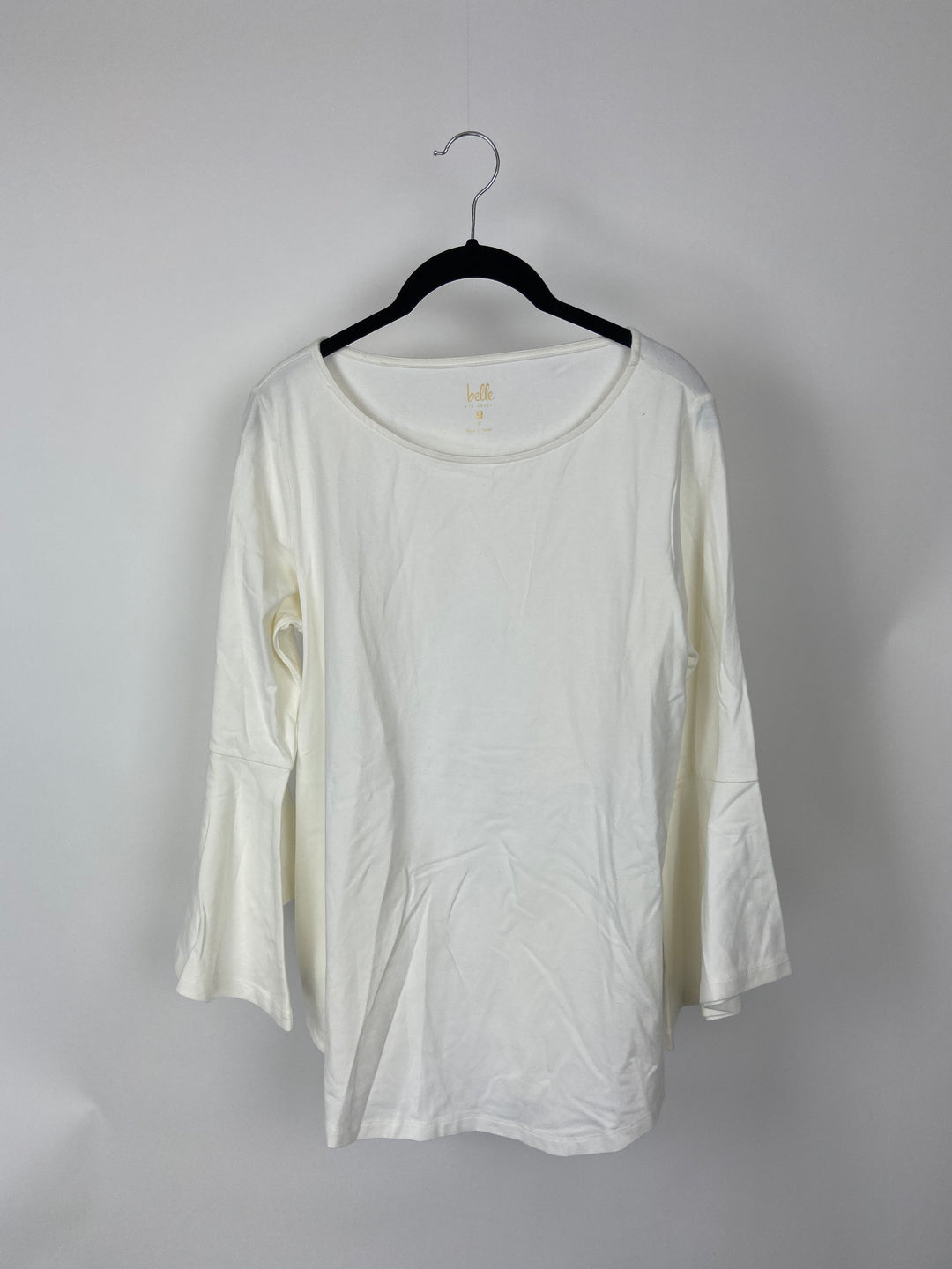 White Blouse With Flared Sleeves- Small/Medium