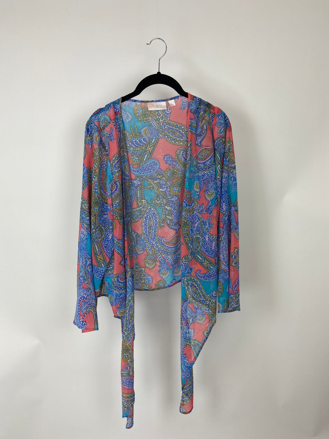 Multicolored Floral Print Sheer Cardigan- Large/Extra large