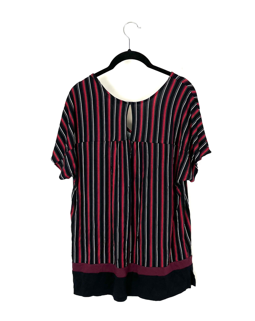 Black and Red Striped Sleepwear Set - Small