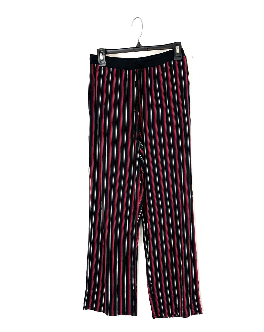 Black and Red Striped Sleepwear Set - Small