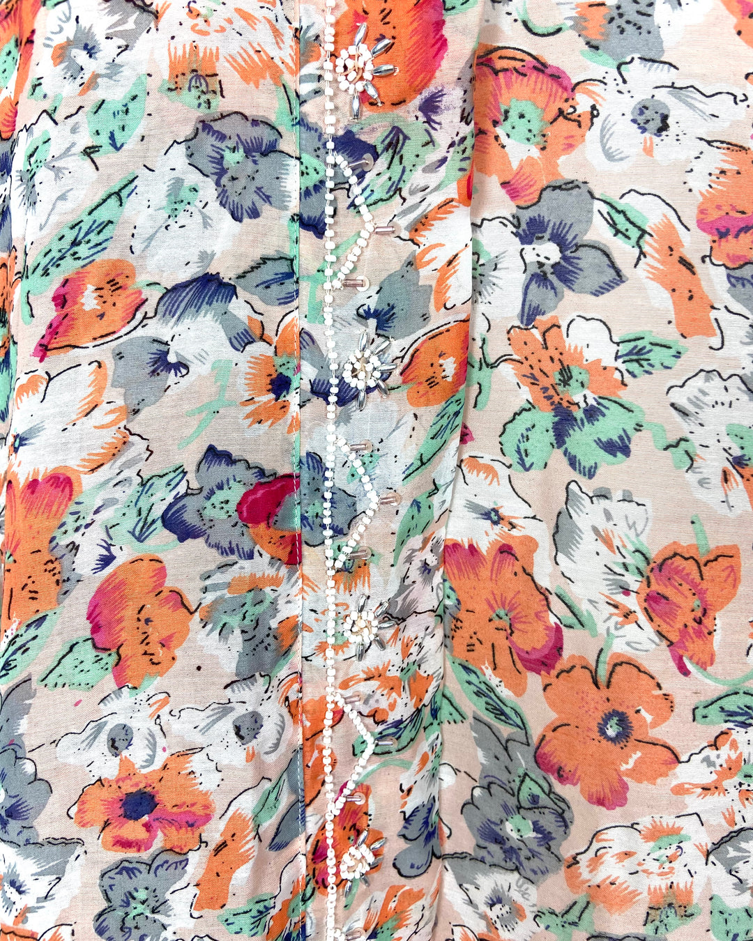 Short Sleeve Maxi Floral Sheer Cardigan - Size 8/10