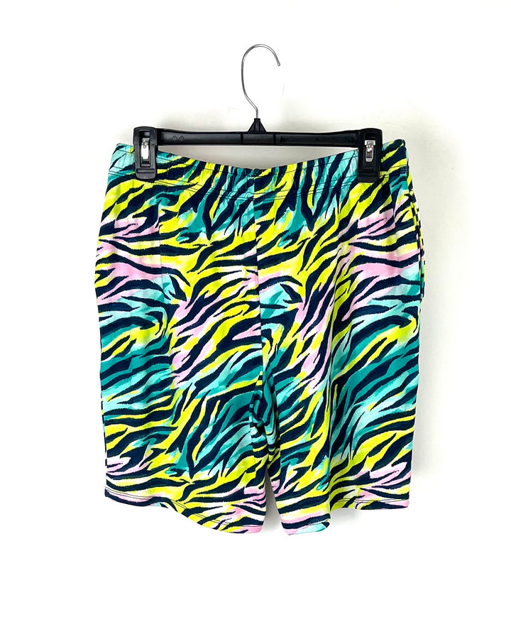 Multicolor Animal Print Pajama Shorts - Size 6/8