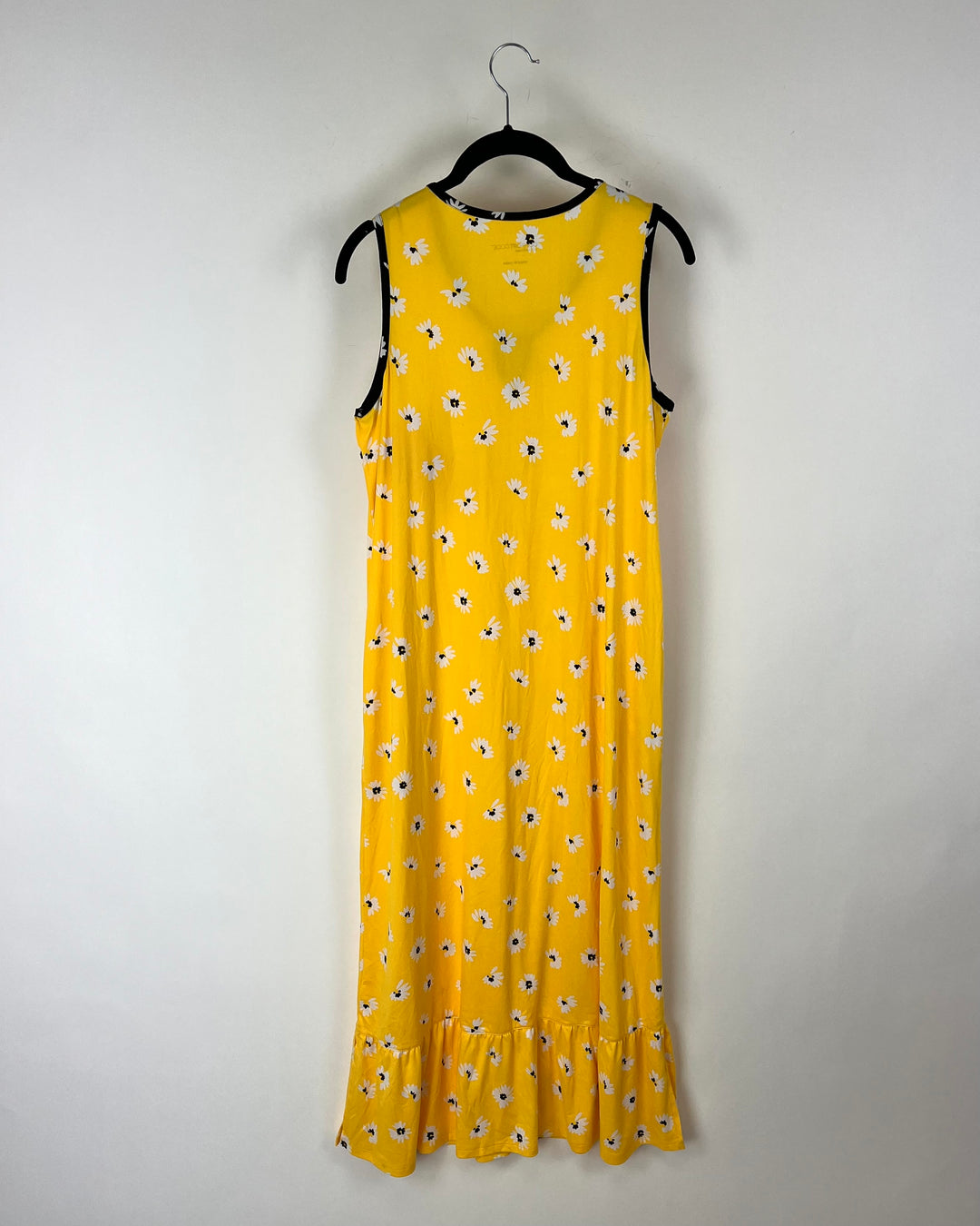 Bright Yellow Flower Printed Lounge Dress - Small/Medium