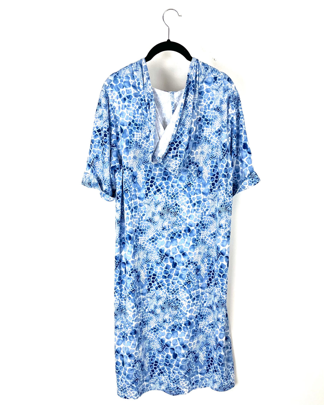 Lightweight Blue and White Lounge Dress- Medium