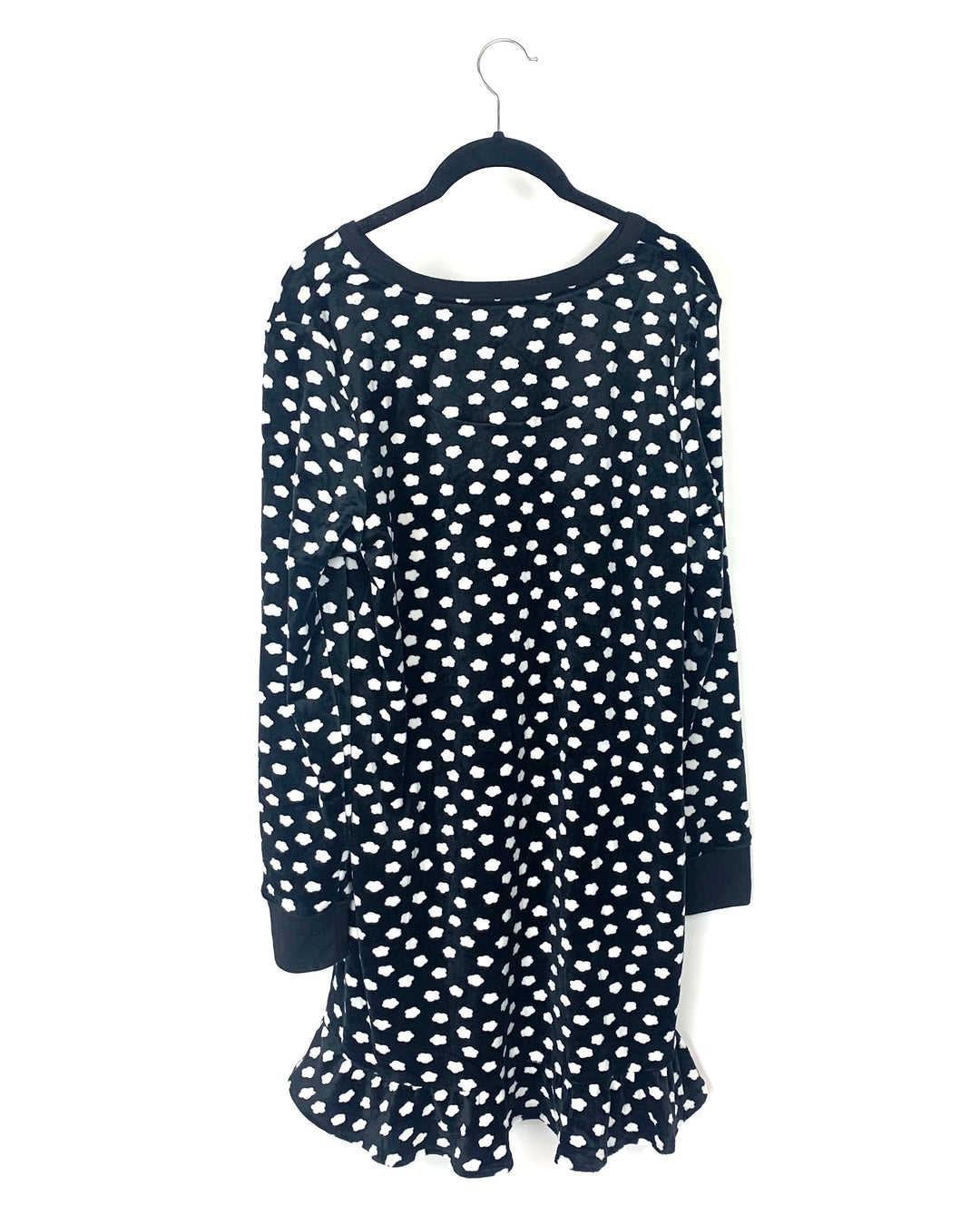 Black Cloud Print Nightgown - Small