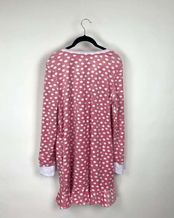 Pink Fleece Nightgown - Small