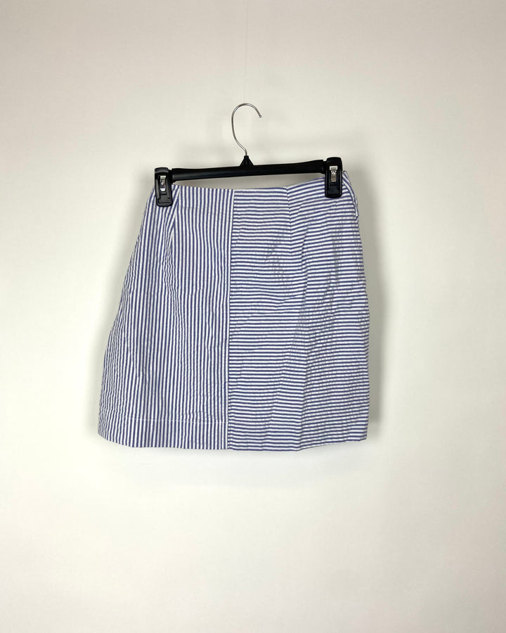 Blue Striped Skirt - Size 4