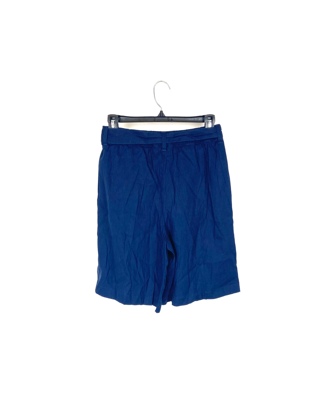 Navy Blue Shorts with Bow Accent Belt - Size 4