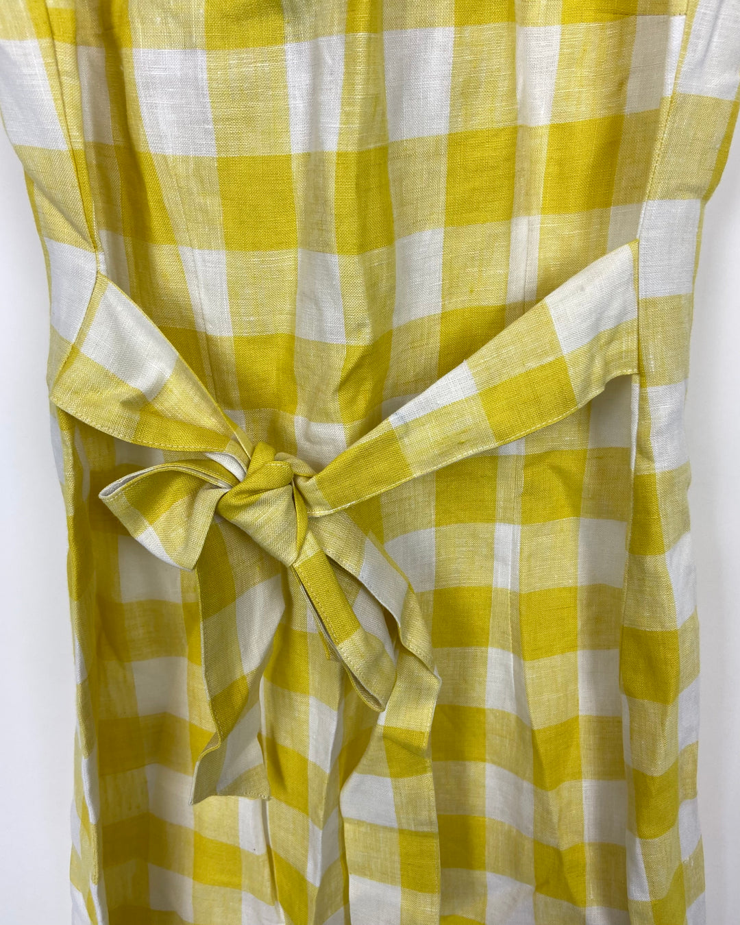 Yellow And White Gingham Dress - Size 4