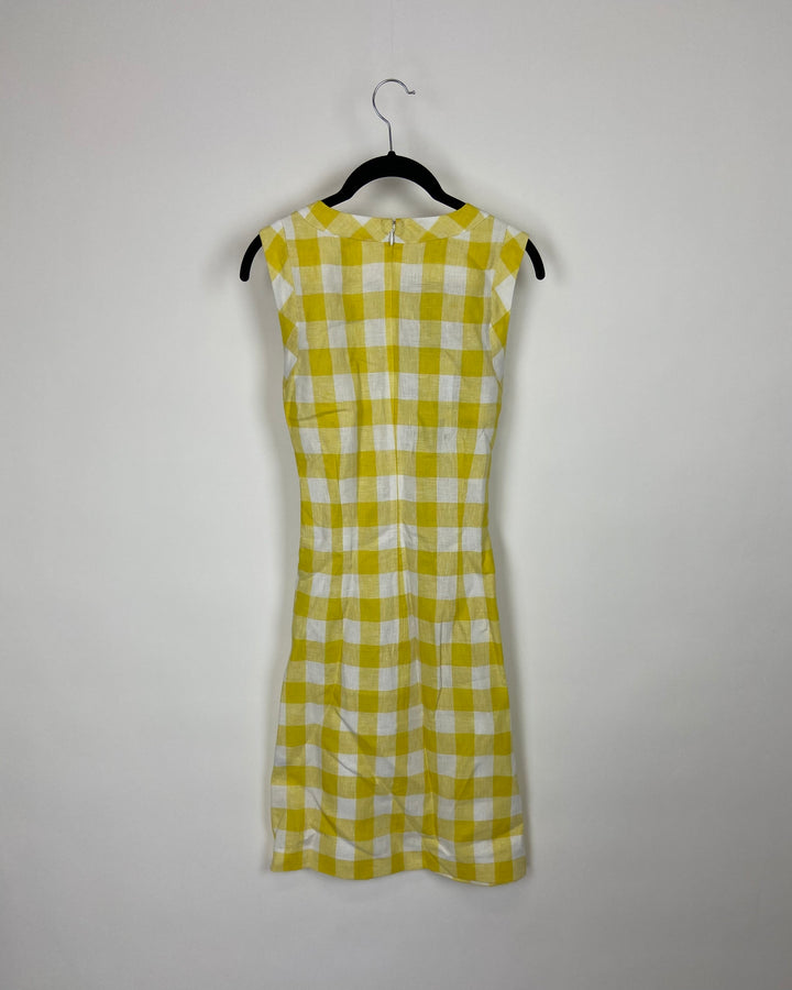 Yellow And White Gingham Dress - Size 4