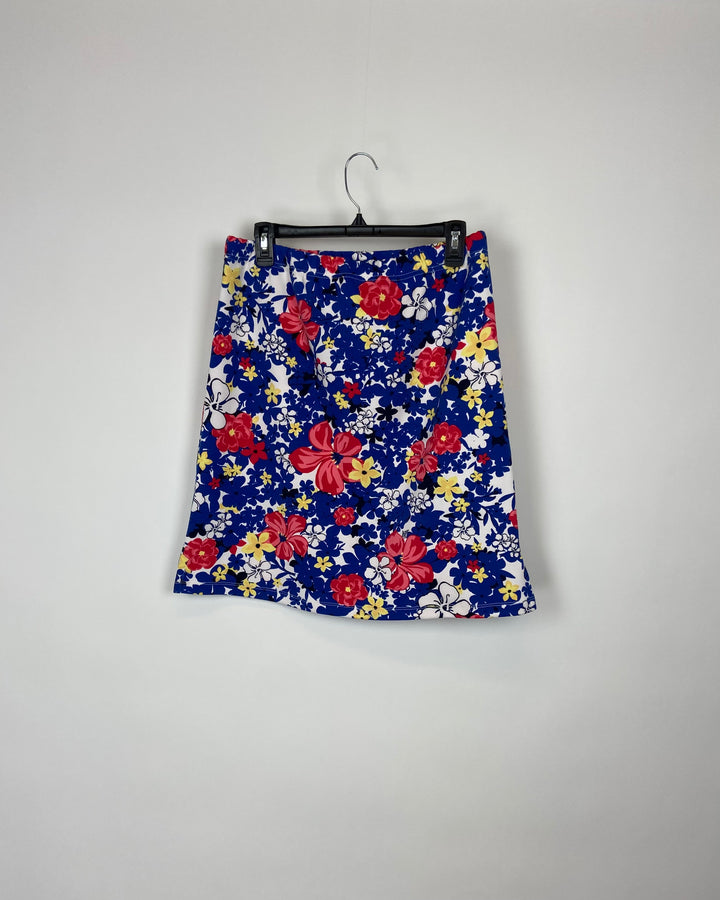 Floral Stretch Skirt - Small