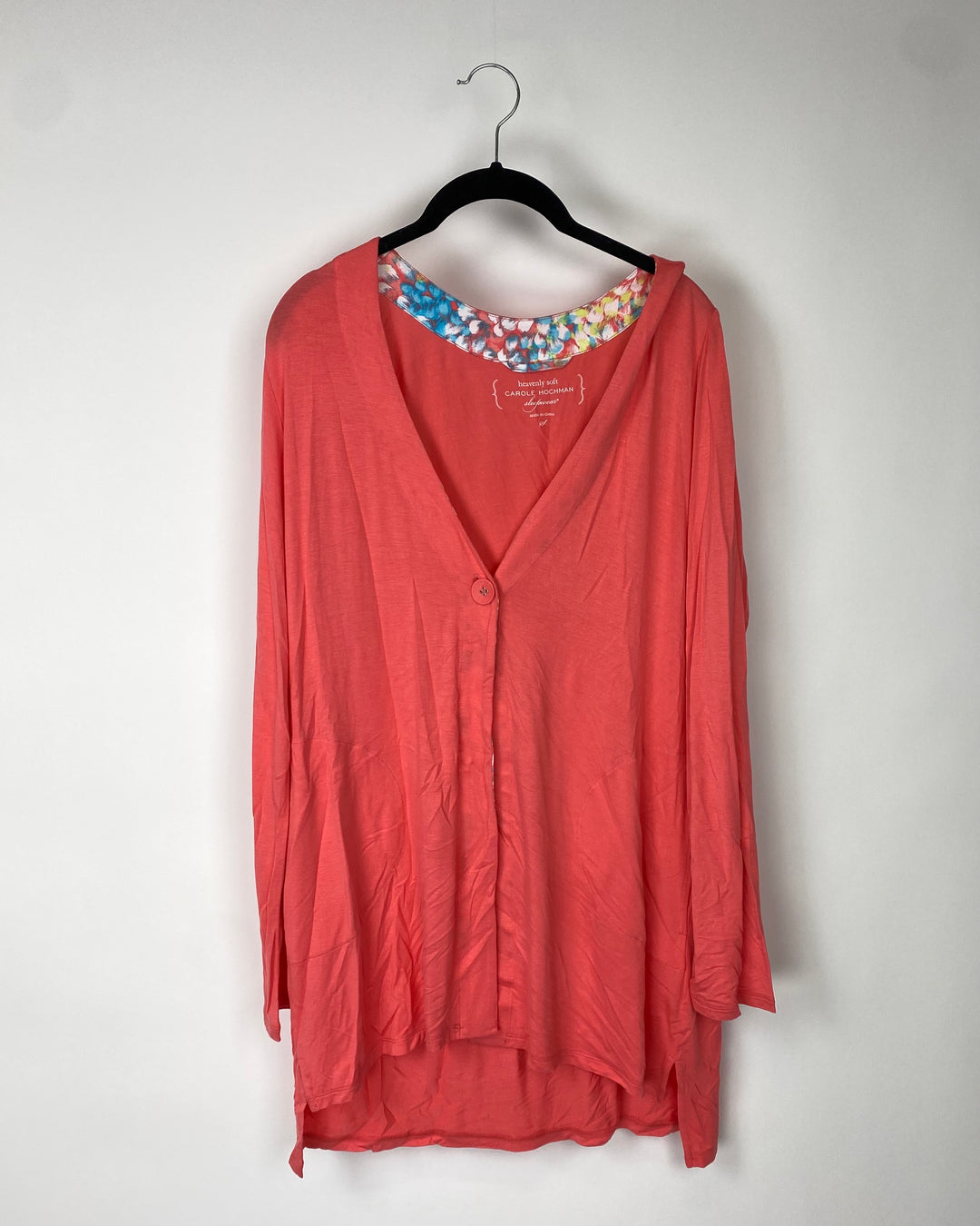 Long Sleeve Coral Cardigan - Small