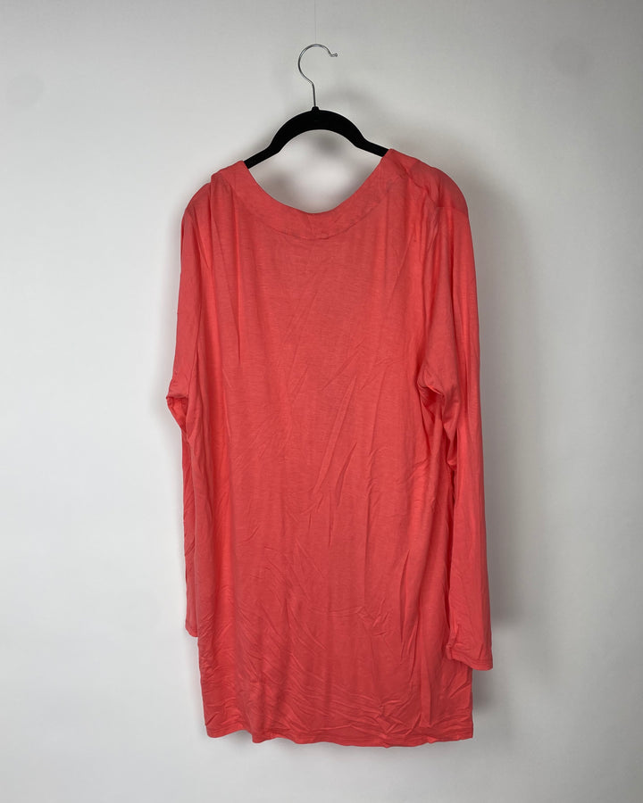 Long Sleeve Coral Cardigan - Small