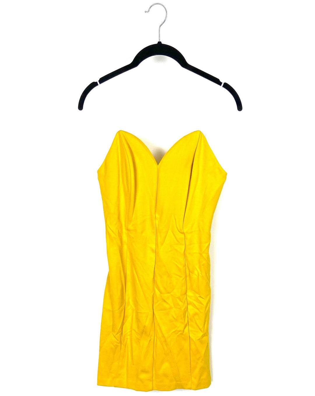 Yellow Strapless Mini Dress - Small