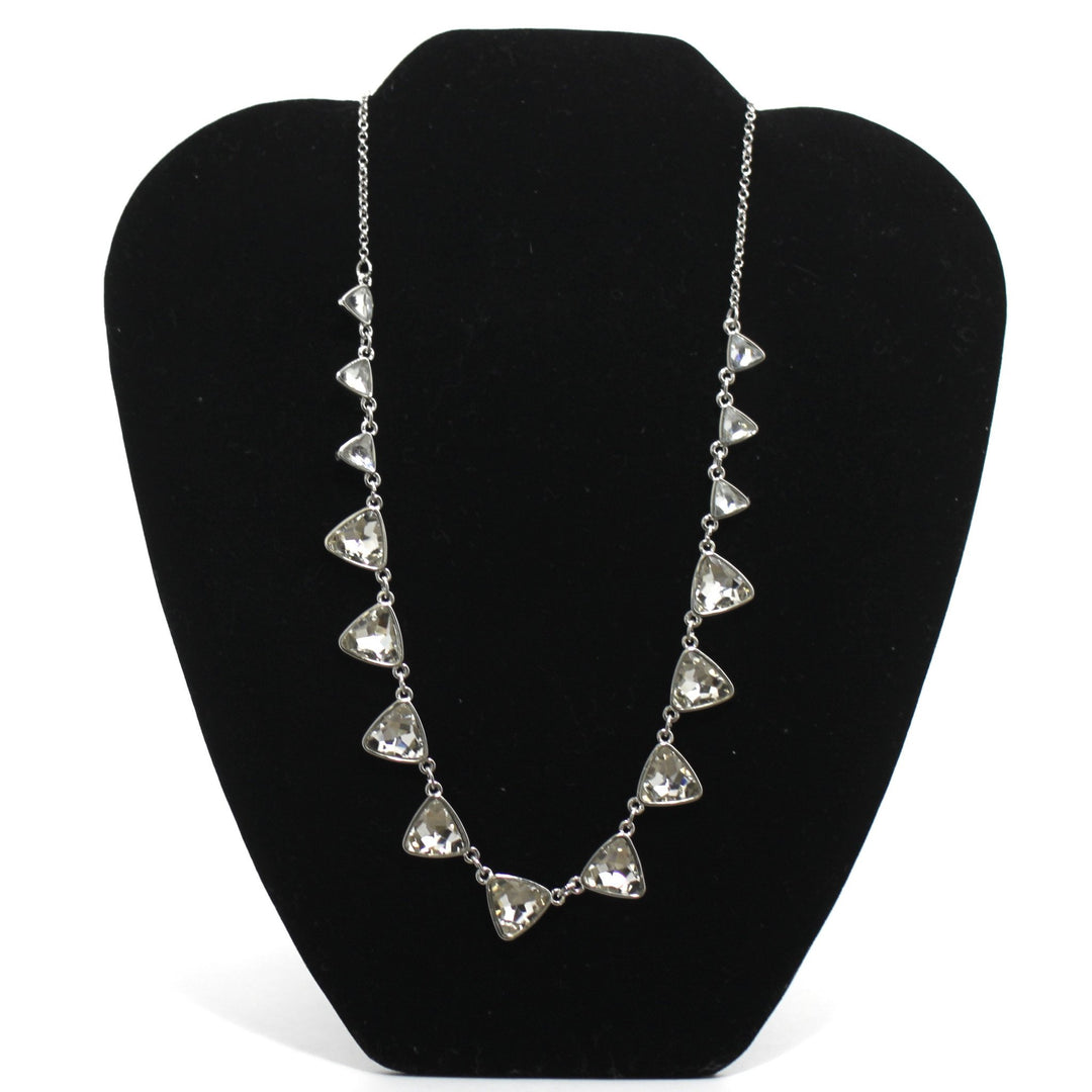 Silver Chain Rhinestone Necklace - Donated From The Designer - The Fashion Foundation