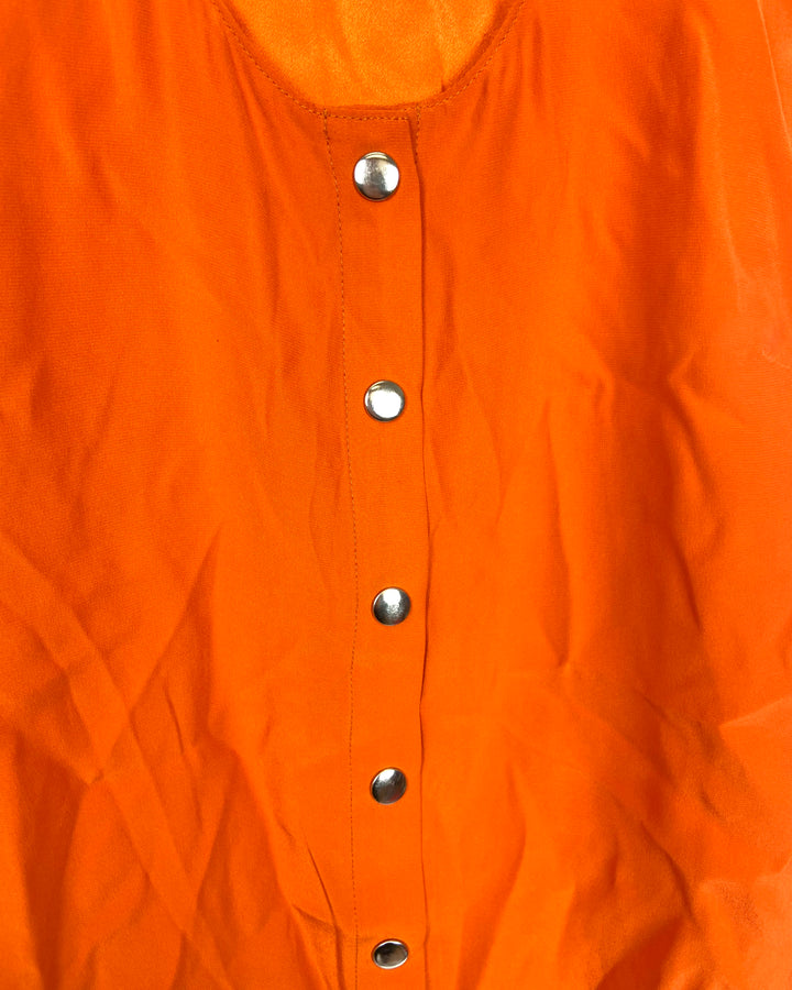 Orange Sleeveless Button Up Top - Size 2-4