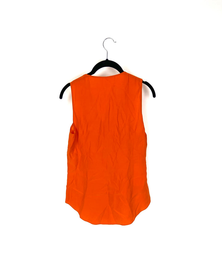 Orange Sleeveless Button Up Top - Size 2-4