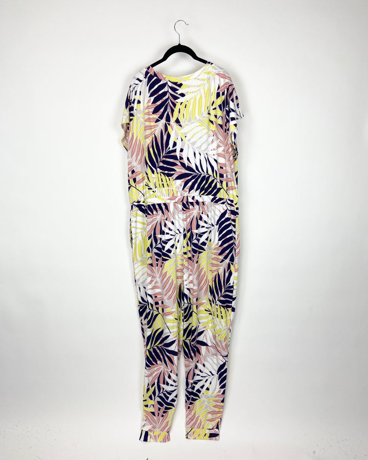 Colorful Floral Jumpsuit- Size 6/8