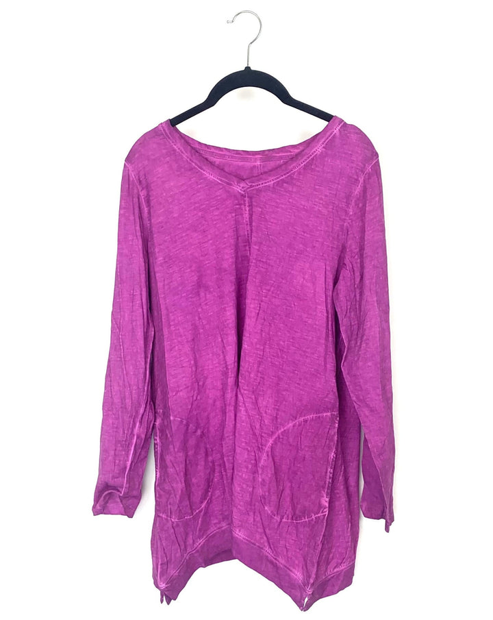 Purple Long Sleeve Top - Small