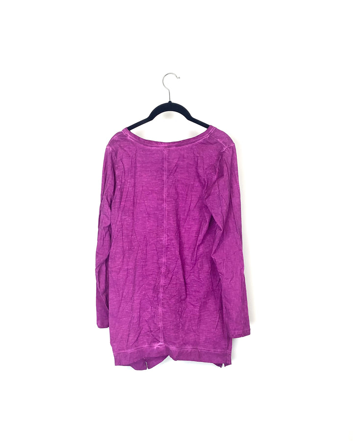 Purple Long Sleeve Top - Small