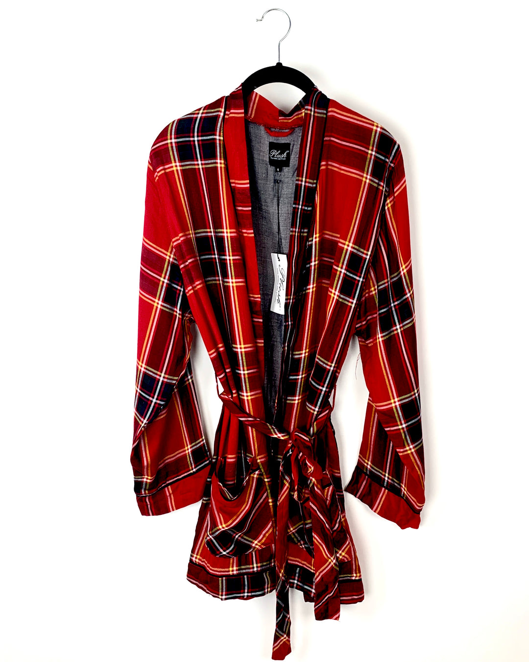 Red Plaid Robe - Size Small