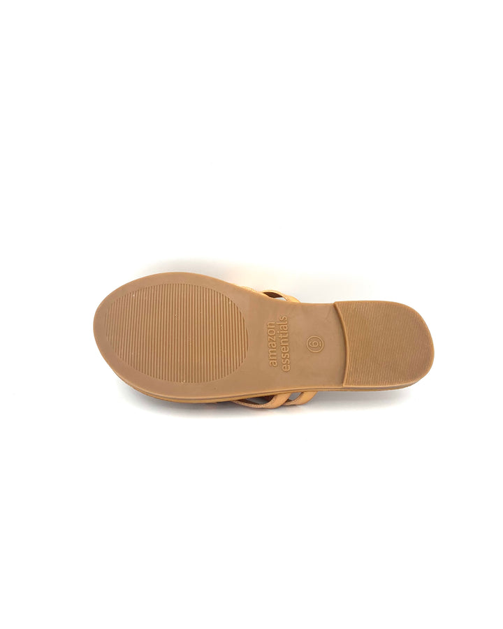 Tan Strap Sandals - Size 6
